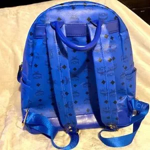 MCM | Bags | Brand New Lightly Used Mcm Blue Backpack | Poshmark display picture 2